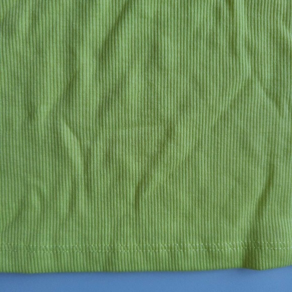 BP Yellow Ribbed Tank Top Ruffle Strap Size Medium - Picture 3 of 4